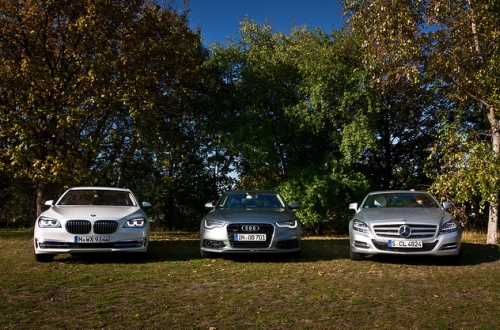 BMW 7, Audi 6, Mercedes CLS