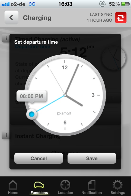 smartapp charging timing